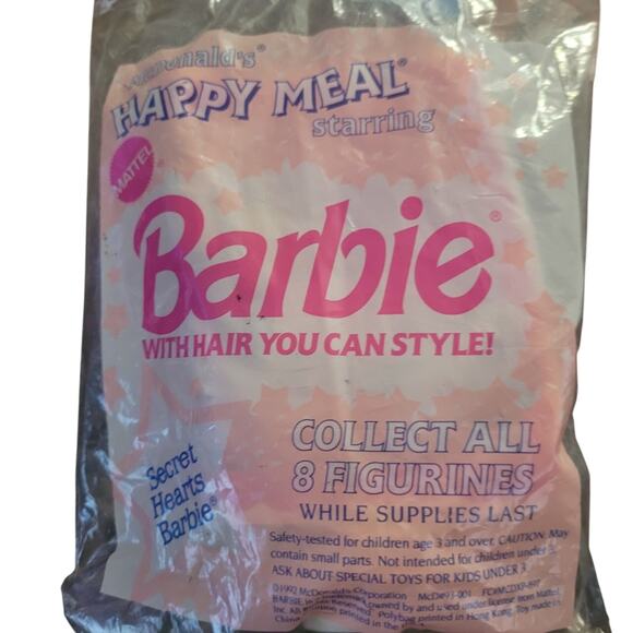 Vintage 1992 Barbie McDonalds Secret Hearts Barbie New in Package - Picture 1 of 2